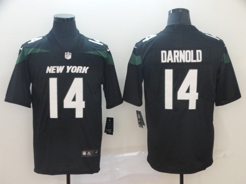 Men's New York Jets Sam Darnold #14 Black Game Player jersey