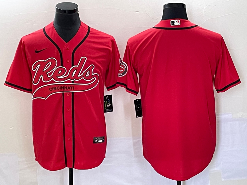 Men's Cincinnati Reds Red Replica Blank jersey Joint Edition