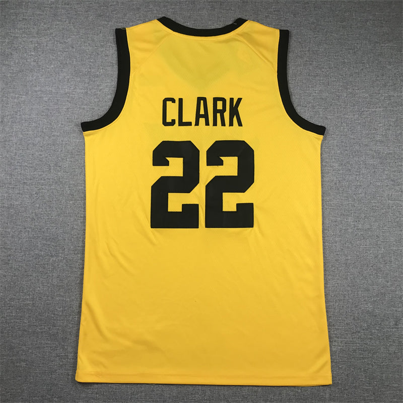 Men's Iowa Hawkeyes Caitlin Clark #22 Yellow Replica Player Jersey