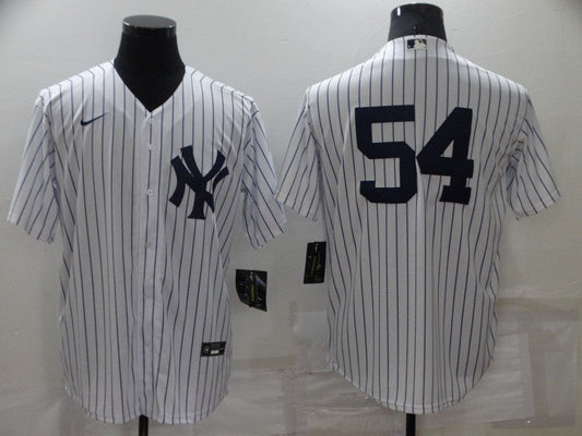 Men's New York Yankees Aroldis Chapman #54 White Replica Player Name jersey