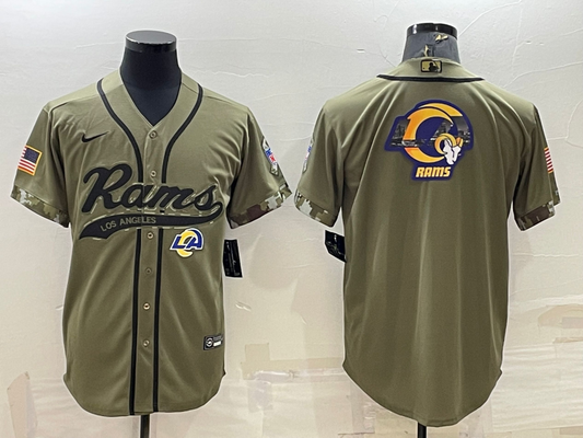 Men's Los Angeles Rams Olive 2022 Salute To Service Limited jersey