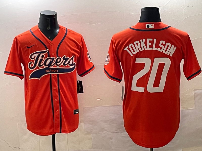 Men's Detroit Tigers Spencer Torkelson #20 Orange Replica Player jersey