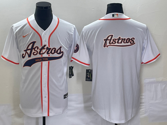 Men's Houston Astros White Replica Team jersey Joint Edition