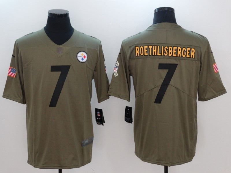Men's Pittsburgh Steelers Ben Roethlisberger #7 Brown Alternate Game jersey