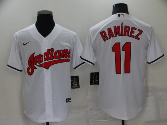 Men's Cleveland Guardians Jose Ramirez Nike White Replica Player jersey