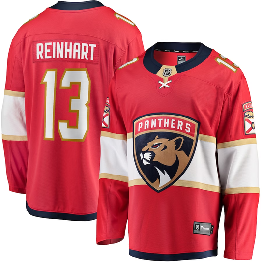 Men's Florida Panthers Sam Reinhart #13 Red Player jersey