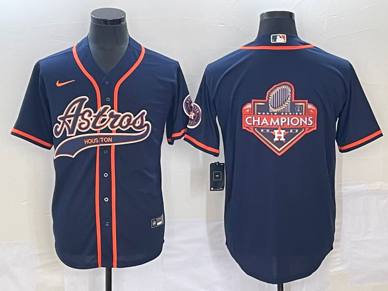 Men's Houston Astros Navy Replica Player jersey Joint Edition
