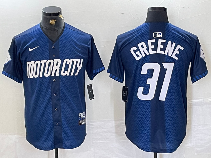 Men's Detroit Tigers Riley Greene #31 Navy 2024 City Connect Limited jersey