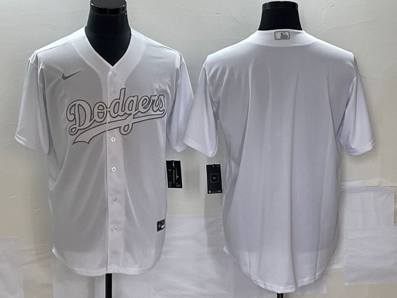 Men's Los Angeles Dodgers White Replica Blank jersey