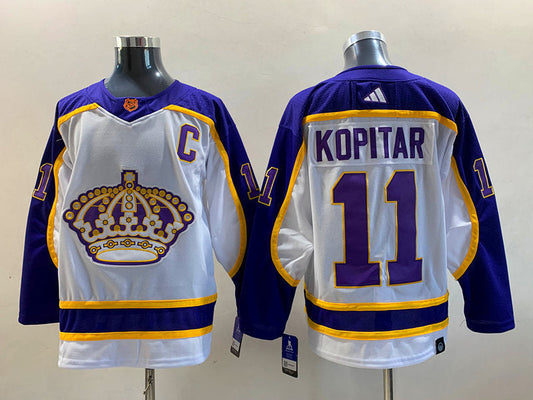 Men's Los Angeles Kings Anze Kopitar #11 White Breakaway jersey