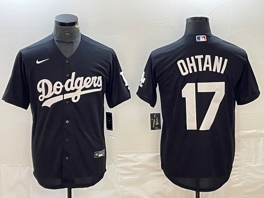 Men's Los Angeles Dodgers Shohei Ohtani #17 Black Replica Player jersey