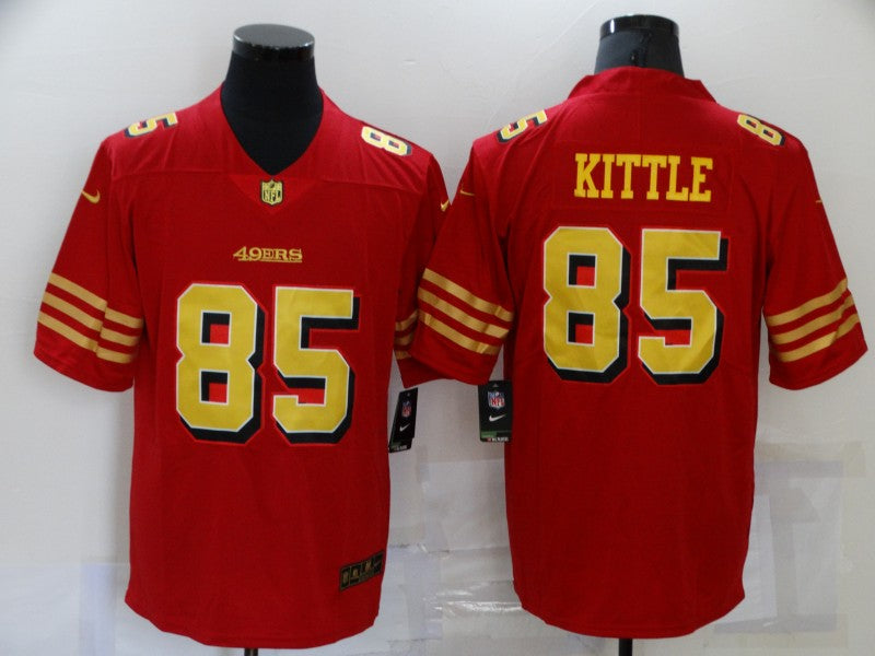 Men's San Francisco 49ers George Kittle #85 Red Game jersey