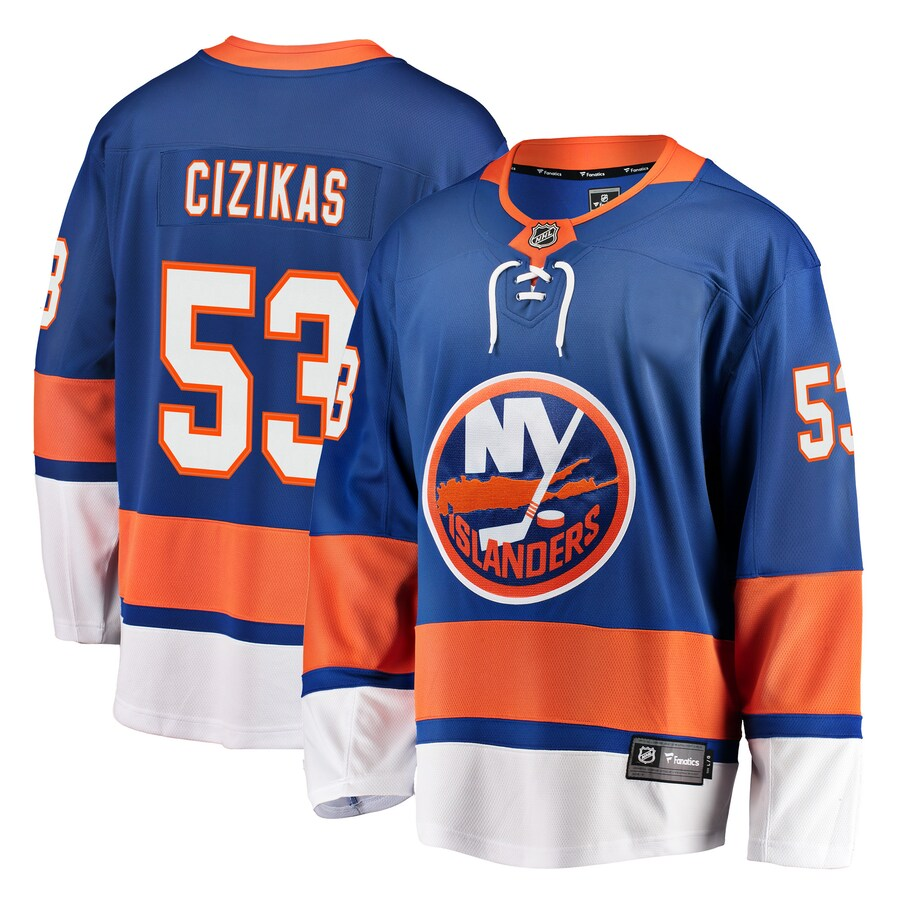 Men's New York Islanders Casey Cizikas #53 Royal Player Game jersey