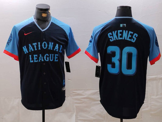 Men's National League Paul Skenes #30 Navy 2024 MLB All-Star Game Limited Player jersey