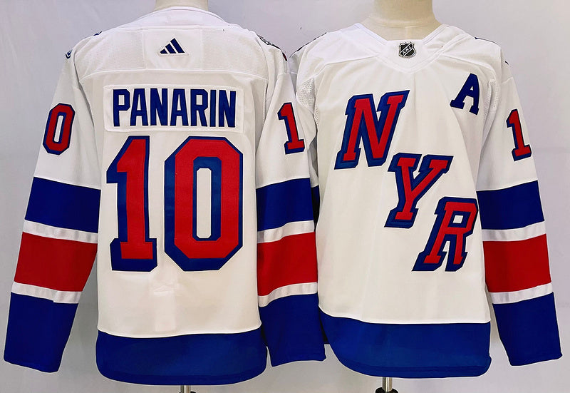 Men's New York Rangers Artemi Panarin #10 White Game jersey