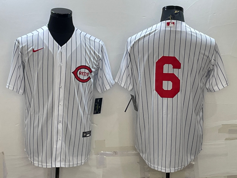 Men's Cincinnati Reds Jonathan India #6 White 2022 MLB at Field of Dreams Game Authentic Player jersey