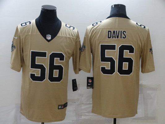 Men's New Orleans Saints Demario Davis #56 Gold Inverted Game jersey