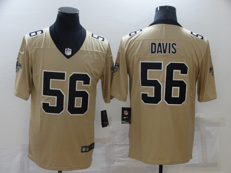 Men's New Orleans Saints Demario Davis #56 Gold Inverted Game jersey