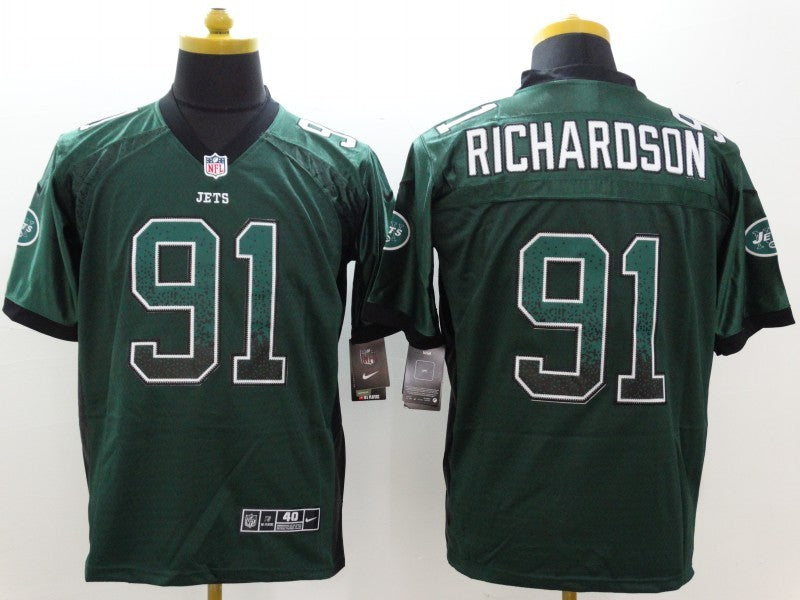 Men's New York Jets Sheldon Richardson #91 Green Game jersey