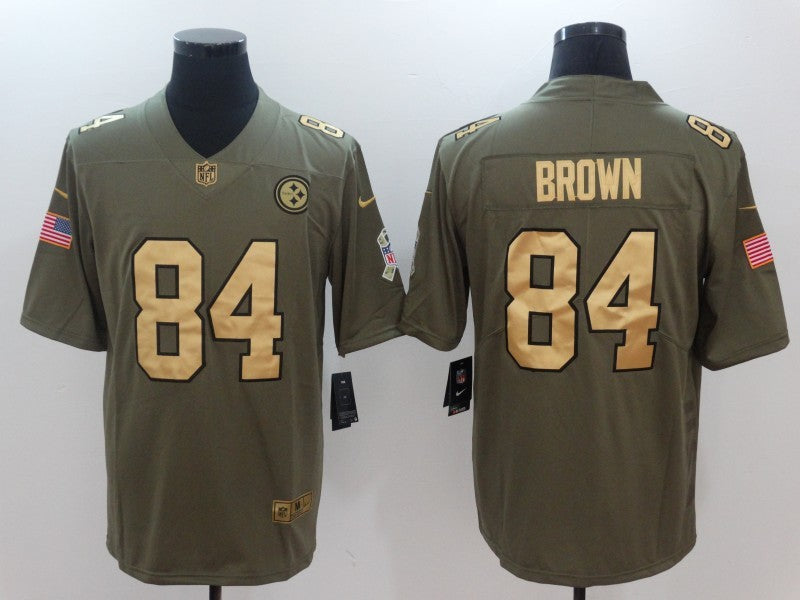 Men's Pittsburgh Steelers Antonio Brown #84 Brown Player Game jersey