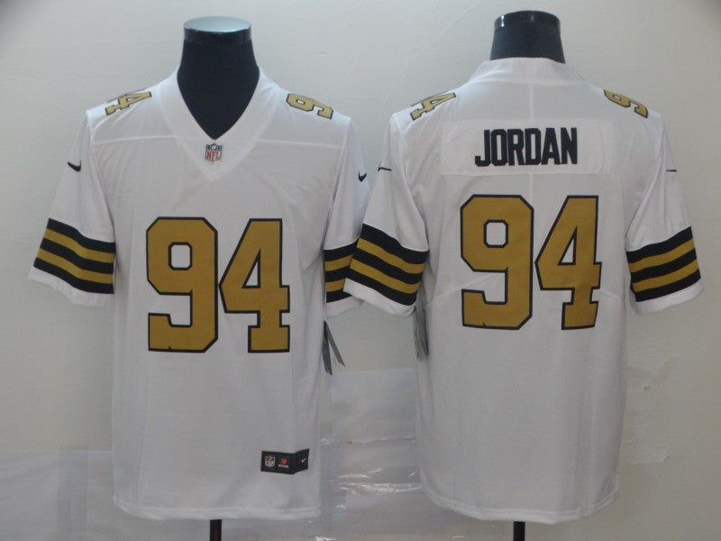 Men's New Orleans Saints Cameron Jordan #94 White Player Game jersey