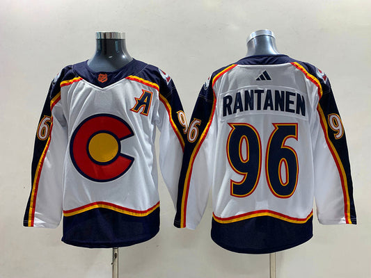 Men's Colorado Avalanche Mikko Rantanen #96 White Breakaway jersey
