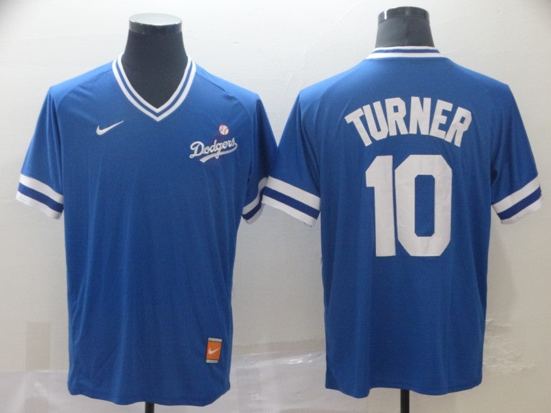 Men's Los Angeles Dodgers Justin Turner #10 Blue Replica Game jersey