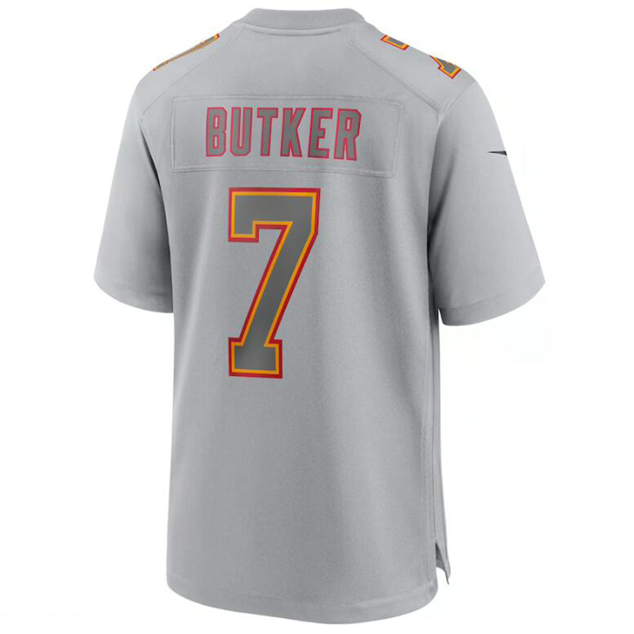 KC.Chiefs #7 Harrison Butker Player Gray Fashion Game Football Jerseys