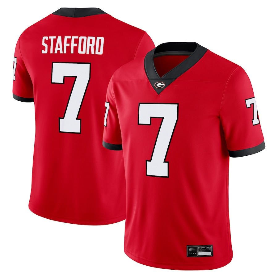 #7 Matthew Stafford Player Red Georgia Bulldogs Home Game College Jerseys