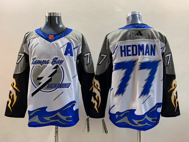 Men's Tampa Bay Lightning Victor Hedman #77 White Home Breakaway Player jersey
