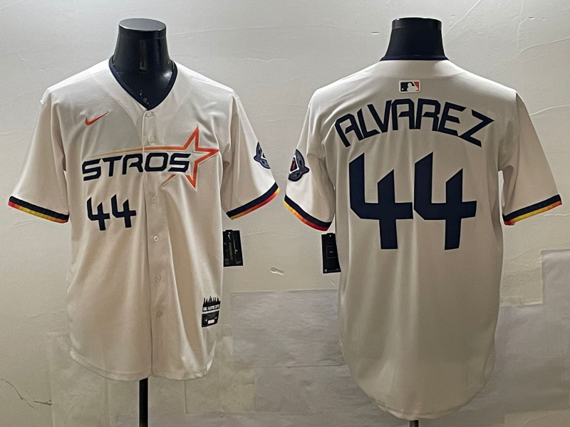 Men's Houston Astros Yordan Alvarez #44 Cream 2025 City Connect Limited Player jersey
