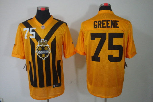Men's Pittsburgh Steelers Joe Greene #75 Gold Game jersey