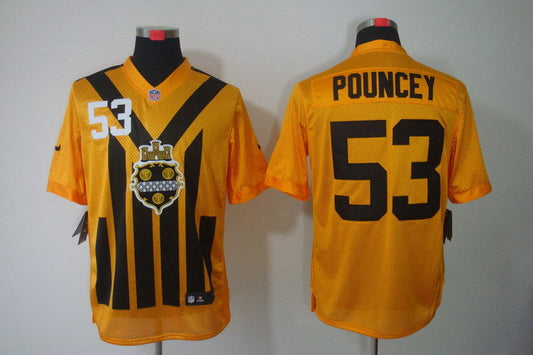 Men's Pittsburgh Steelers Maurkice Pouncey #53 Gold Game jersey