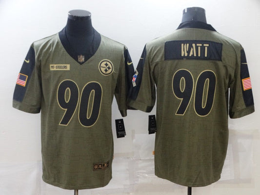 Men's Pittsburgh Steelers T.J. Watt #90 Brown Player Game jersey