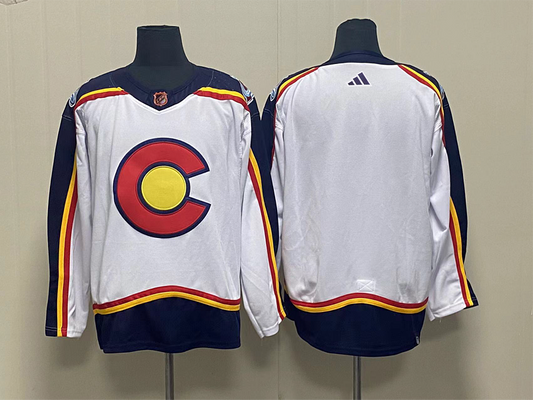 Men's Colorado Avalanche White Blank Player jersey