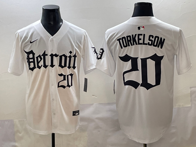 Men's Detroit Tigers Spencer Torkelson #20 White Game Jersey