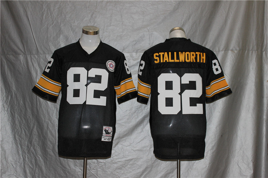 Men's Pittsburgh Steelers John Stallworth Mitchell & Ness Black Legacy Replica jersey