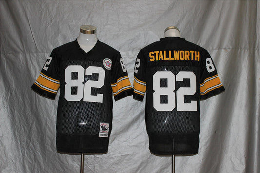 Men's Pittsburgh Steelers John Stallworth Mitchell & Ness Black Legacy Replica jersey