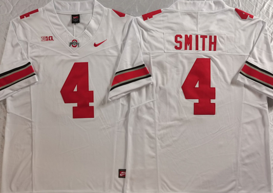 Men's Ohio State Buckeyes Jeremiah Smith #4 White Game Jersey