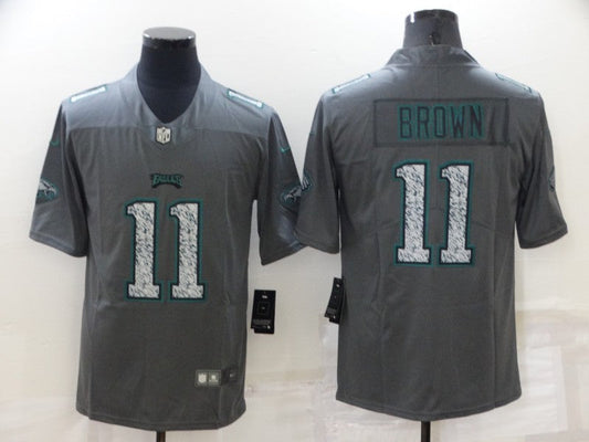 Men's Philadelphia Eagles A.J. Brown #11 Gray Game Player jersey