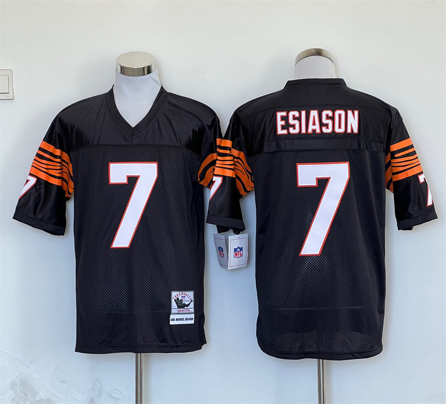 Men's Cincinnati Bengals Boomer Esiason Mitchell & Ness Black Legacy Replica jersey