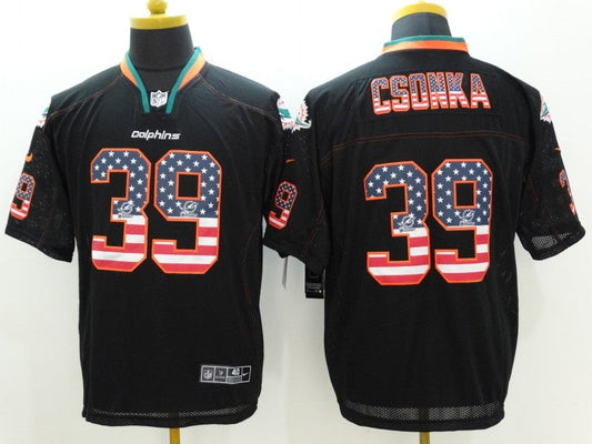 Men's Miami Dolphins Larry Csonka #39 Black Game jersey