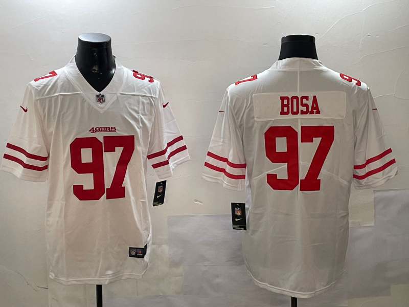 Men's San Francisco 49ers #97 Nick Bosa Player jersey White