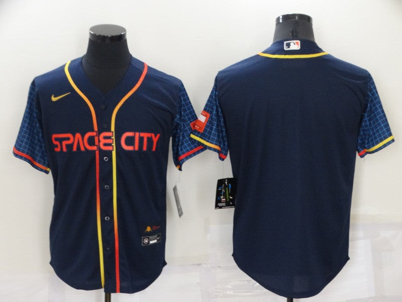 Men's Houston Astros Navy 2022 City Connect Replica Blank jersey
