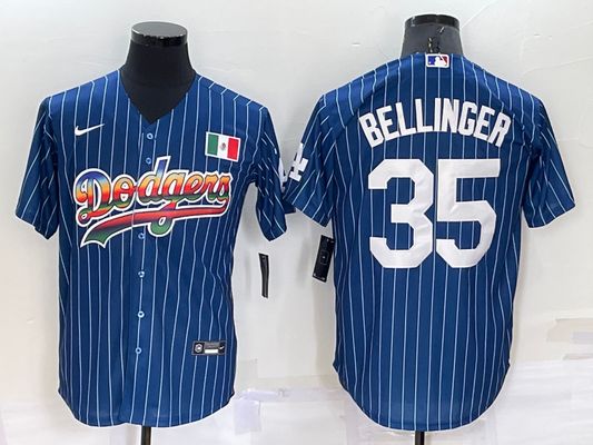 Men's Los Angeles Dodgers Cody Bellinger #35 Blue Authentic Game jersey