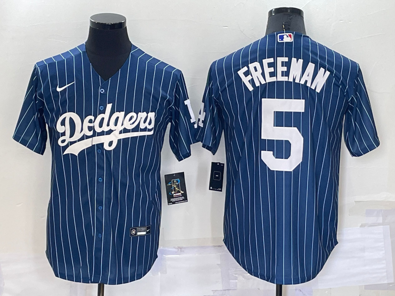 Men's Los Angeles Dodgers Freddie Freeman #5 Blue Player Game jersey