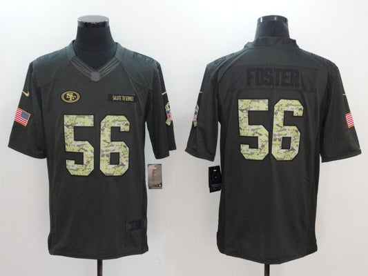 Men's San Francisco 49ers Ruben Foster #56 Army Green Game jersey