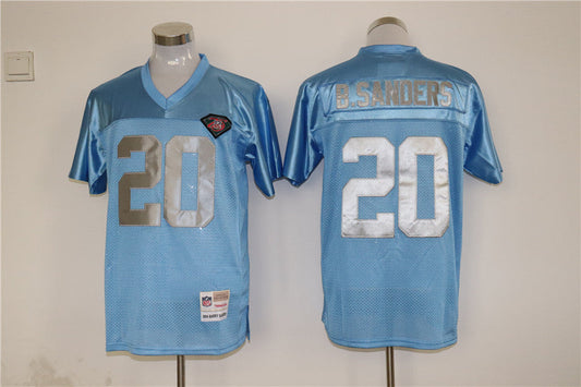 Men's Detroit Lions Barry Sanders Mitchell & Ness Blue Legacy Replica Player jersey