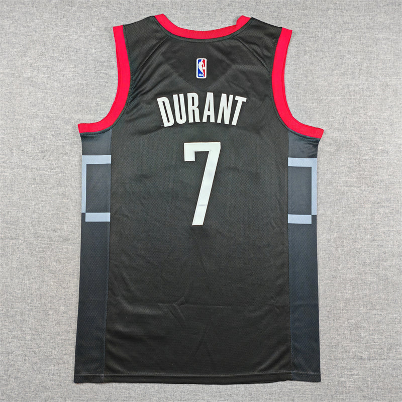 Men's Houston Rockets Kevin Durant #7 Black Swingman Player Jersey - Statement Edition