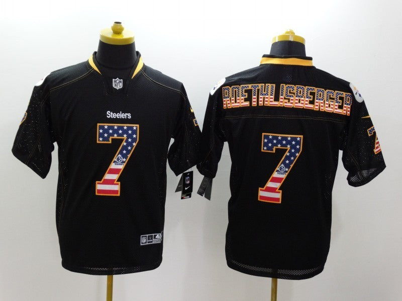 Men's Pittsburgh Steelers Ben Roethlisberger #7 Black Alternate Game jersey